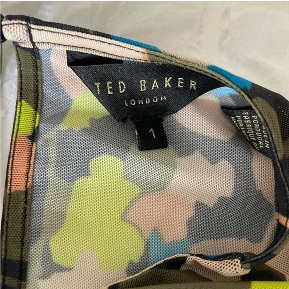 Ted Baker Tina mesh printed ruched mini dress - Picture 7 of 15